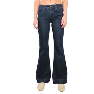 Y2k Express Eva Low Rise Flared Jeans Size 0 Dark Wash